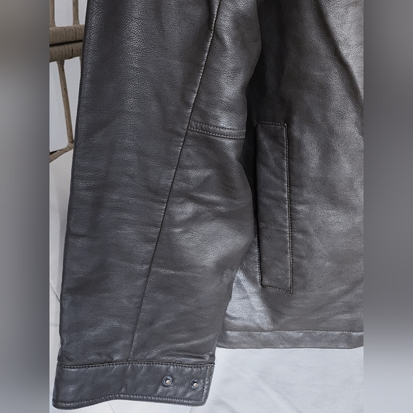 Dockers Men's Faux Leather Lined Water Resistant Shell Snap Cuffs Pockets Sz XL - Picture 5 of 14